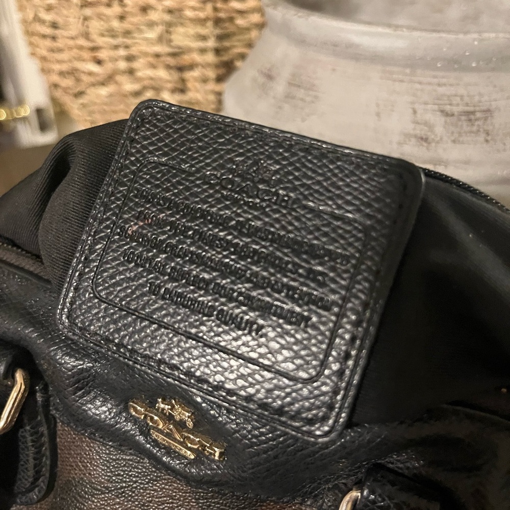 Coach Brown and Black Signature Satchel Crossbody NO STRAP - Picture 7 of 13
